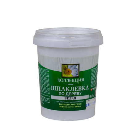 Шпатлевка по дереву Ижсинтез Коллекция белая 0,8 кг